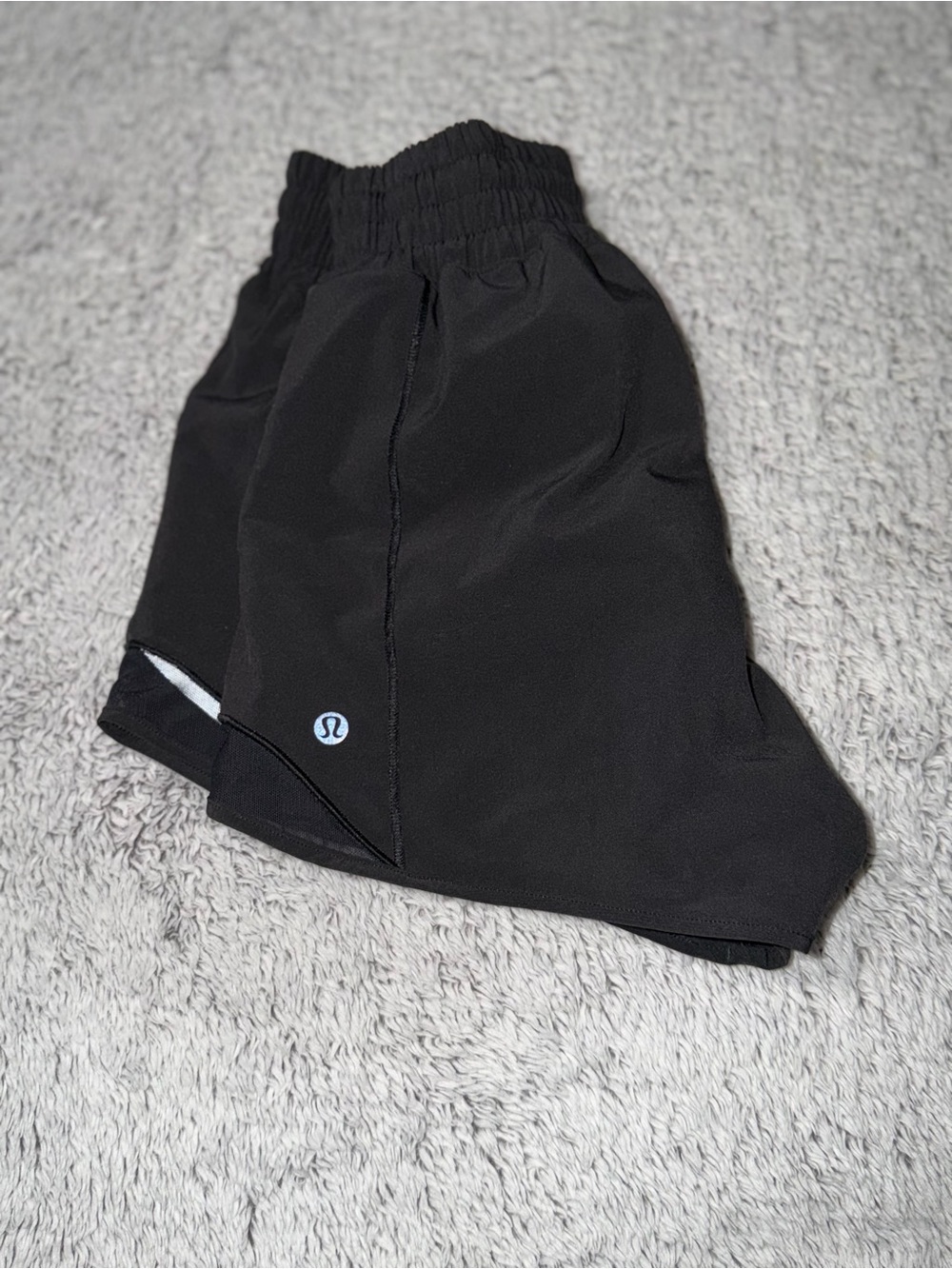lululemon Black Athletic Shorts with Drawstring Waist
